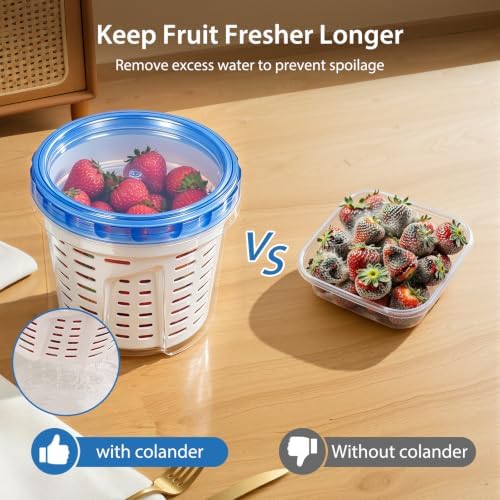 Freshmage 6-Pack 24oz Freezer Storage Containers with Twist Top Lids