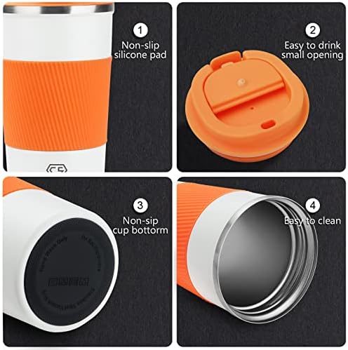 CS COSDDI 12 oz Coffee mug - Stainless Steel Coffee Cup with Leakproof Lid