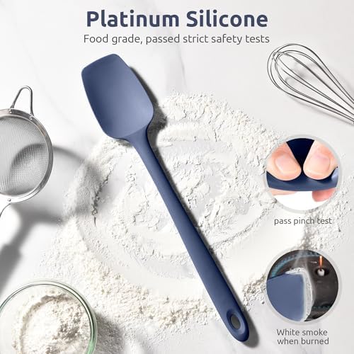U-Taste 14" Long Silicone Spoonula, 600°F High Temp Spatula, Midnight Blue