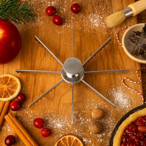 Mrs. Anderson’s Baking Pie Marker, Guideline, and Portion Divider, 8 Slice,Silver