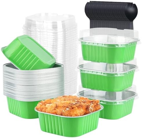 LNYZQUS 10oz Mini Cake Pans with Lids, Small Cinnamon Roll Containers