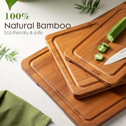 Astercook Deep-Carbonized Bamboo Cutting Boards
