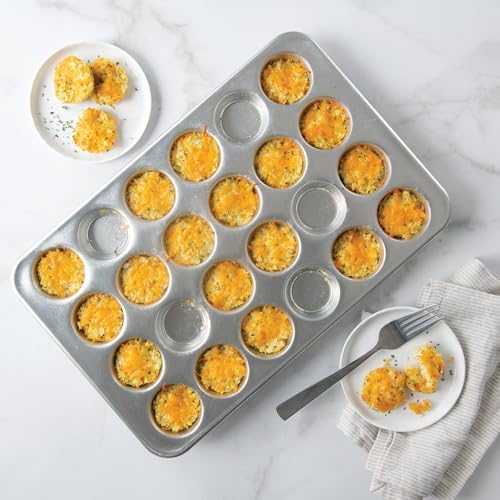 Nordic Ware Natural Aluminum Commercial Petite Muffin Pan, 24 Cup