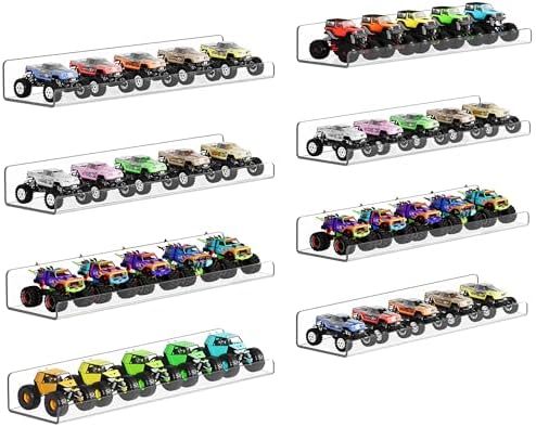 upsimples 8 Pcs 15" Acrylic Shelves for Wall Display and Storage, Clear