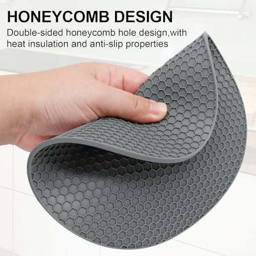 Silicone Jar Opener Pads, Gray, 3 Pack