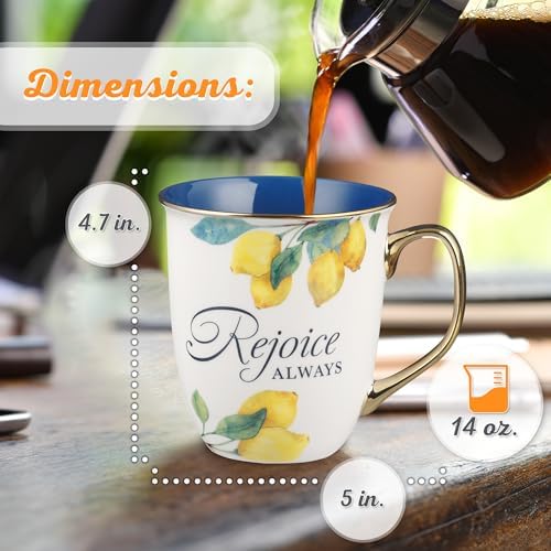 Christian Art Gifts Large Ceramic Scripture Coffee & Tea Mug for Women