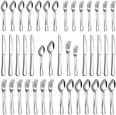 PHILIPALA 30 Piece Silverware Set, Stainless Steel Flatware Set for 6 Food Grade Novelty Flatware Cutlery Utensil Set Include Knife Fork Spoon Mirror Polished Dishwasher Safe