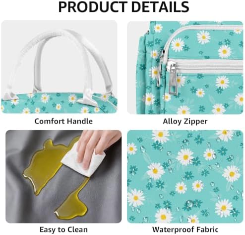 Lunch Bag Women Stylish Quilted Lunch Boxes for Adult Fit and Fresh Cooler Insulated Lunchbox for Work Cute Small 11 Liters Compact Lunchbag Waterproof