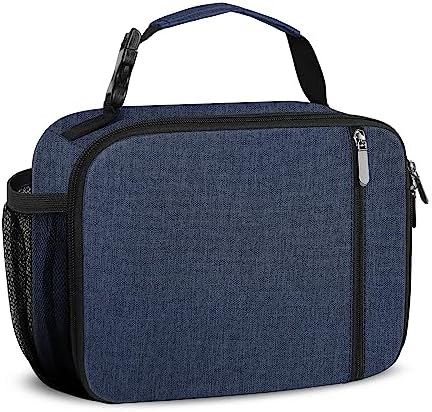 esouler Lunch Box Kids Insulated Lunch Bag for Boys & Girls Durable Children Lunchbox for School with Water Bottle Holder-Blue