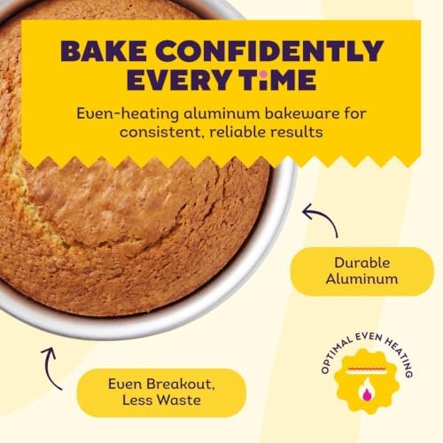 Wilton Aluminum Round Cake Pan, Made Without PFAS, 4 x 2 in.
