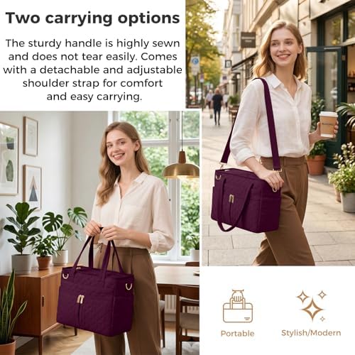 Large Lunch Box for Women, Insulated Lunch Bag for Work, Red
