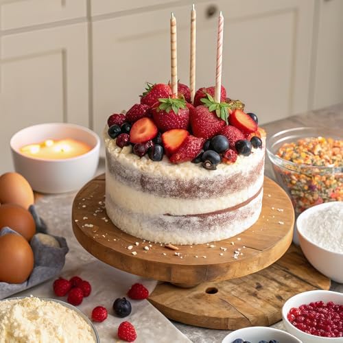 HUAKENER 3 Pcs 8 Inch Round Cake Pans with 100 Pieces Parchment Paper