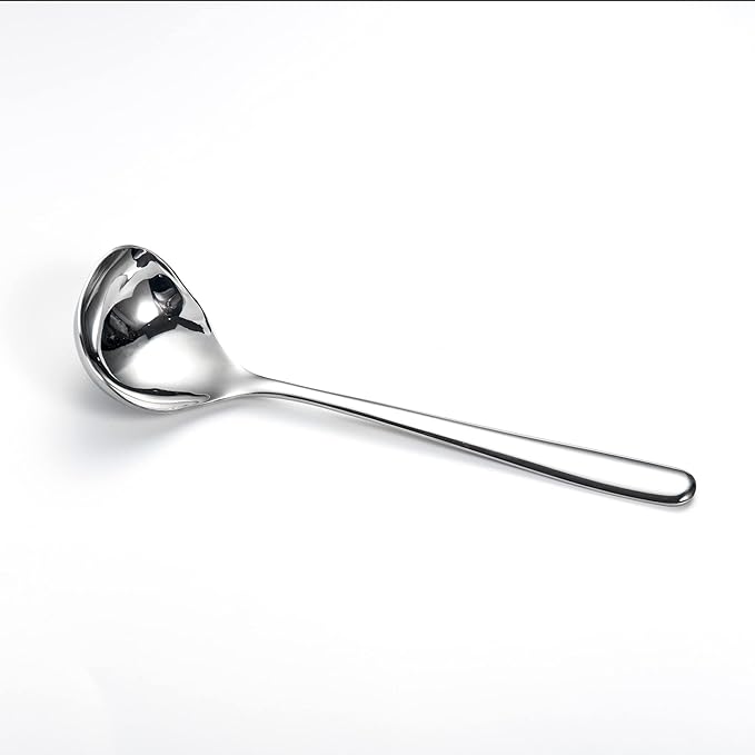 IMEEA 8-Inch Small Stainless Steel Serving Ladle SUS304 Stainless Steel Gravy Ladle Soup Spoon, Set of 2