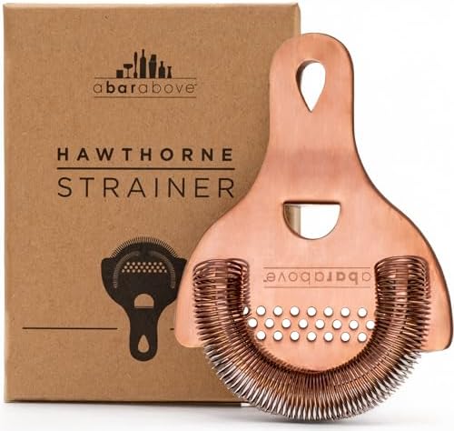 A Bar Above Premium Hawthorne Strainer, Antique Copper, High Density Spring