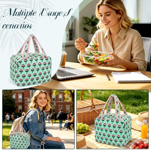 Lunch Box for Women, Insulated Reusable Lunch Bag, Cute Lunch Tote Bag