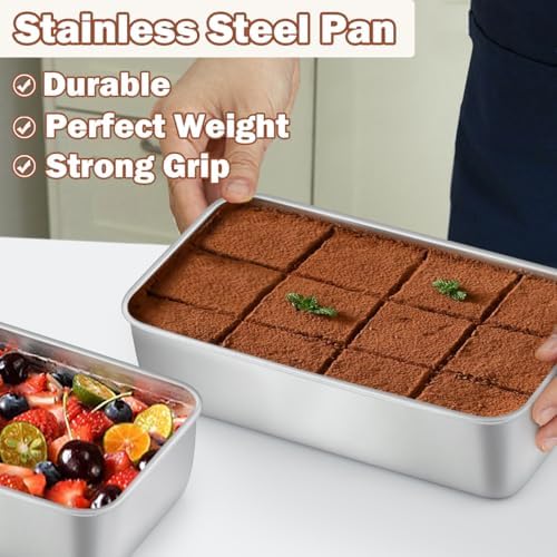 LIANYU Bread Loaf Pans Set of 7, 9x5 Inch Stainless Steel Bread Baking Pans