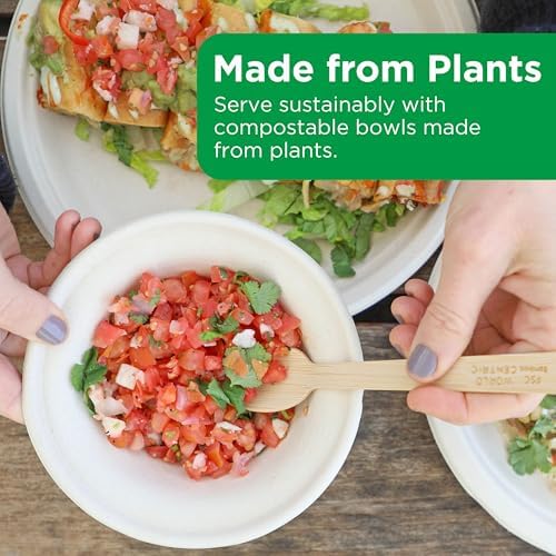 World Centric Compostable Paper Bowls, 11.5 Oz (Pack of 250)
