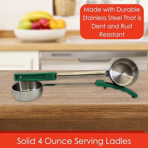 4 oz Solid Stainless Steel Portion Control Ladle Spoodle - [Pack of 2]