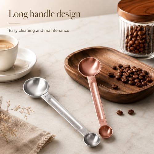 2Pcs Double Sided Measuring Spoon, 1 Tsp (5ml) & 1 Tbsp (15ml)