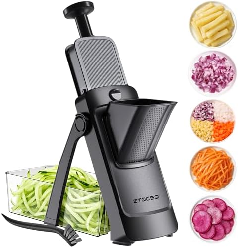 Safe Mandoline Slicer for Kitchen, Vegetable & Food Cutter, Easy to Clean