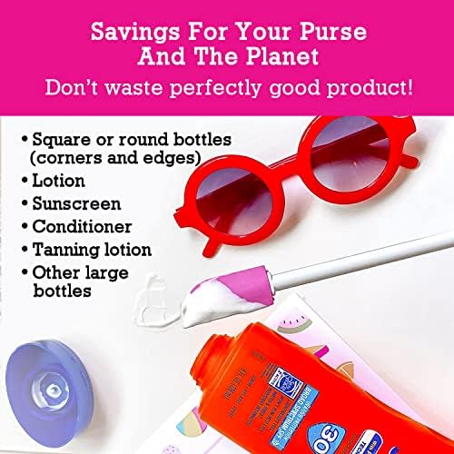 Spatty Daddy Silicone Spatula — Scraper Tool to Reach Every Last Drop in Any Bottle or Jar (Pink, 12 Inch)