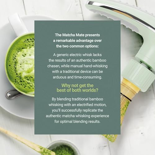 Matcha Mate Electric Powered Bamboo Whisk - Traditional Whisking