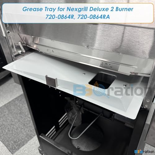 Grease Tray with Catch Pan for Nexgrill 2-Burner Replacement Parts 720-0864R, 720-0864RA, Drip Pan for Nexgrill 2 Burner 720-0864RA Grease Tray Replacement