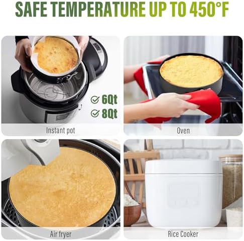 Vakoo Springform Pan Set, Removable Bottom for Easy Release, 4/7/9 Inch