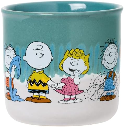 Silver Buffalo Peanuts Snoopy, Reactive Glaze Camper Mug, 20oz