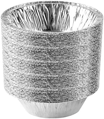 PLASTICPRO 6'' Inch Round Tin Foil Pie/Cake Pans Disposable Pack of 100
