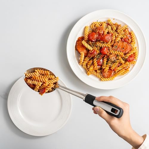 Stainless Steel Serving Spoon Set with Heat-Resistant Handles,3-Piece