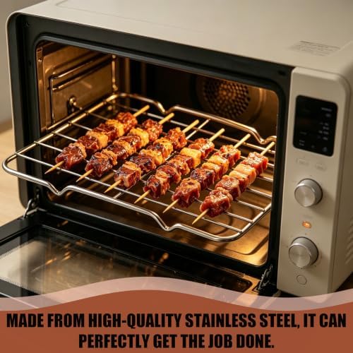 Small Cooling Rack, Stainless Steel Wire Rack for Cooking, Equipped with Four-Legged Rectangular Wire Meat Roasting Rack, Heavy-Duty Small Baking Rack, Metal Bacon Roasting Pan