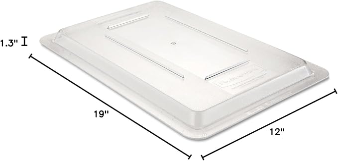 Rubbermaid Commercial Products Food Storage Box Lid for 2, 3.5, and 5 Gallon Sizes, Clear