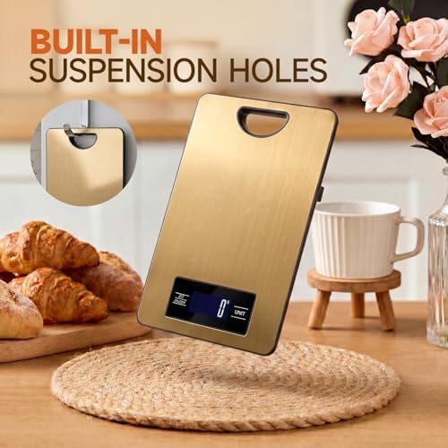 Food Scale, Digital Kitchen Scale with Hanging Loop, 11lb Baking Scale