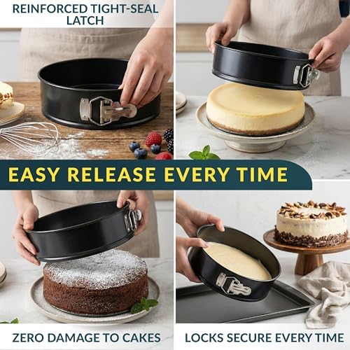 Cheesecake Pan 8" Carbon Steel With Removable Bottom – Leakproof Design