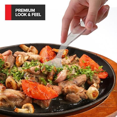 12 Count Clear Plastic Utensils for Catering, Weddings, Holidays, Buffet and Party Use
