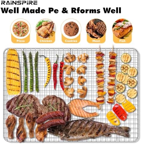Cooling Racks for Cooking and Baking True 304 Stainless Steel 8.5"x12" 2Pcs
