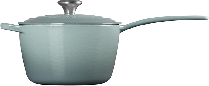 Le Creuset Enameled Cast Iron Signature Saucepan, 2.25 qt., Sea Salt