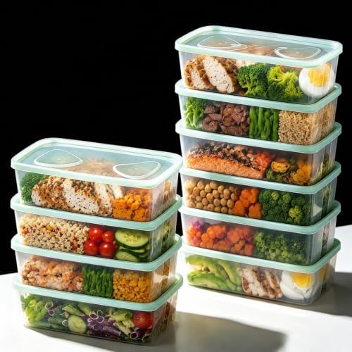 LivLab Mker 20PCS 45OZ Food Storage Containers with Lids - Meal Prep