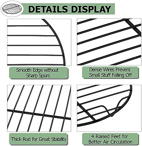 TeamFar Round Cooling Rack, 7.5" Non-stick Stainless Steel Baking Rack