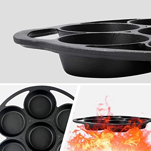 11.2" Pre-seasoned Cast Iron Muffin Pan with Heat Resistant Gloves