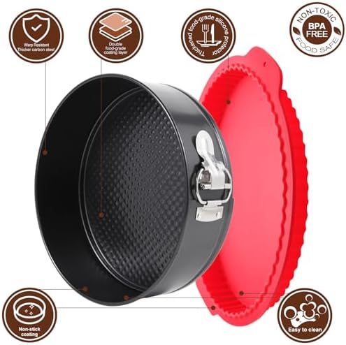 4-7-9-10 Inch Non-stick Springform Cheesecake Pan Set of 4