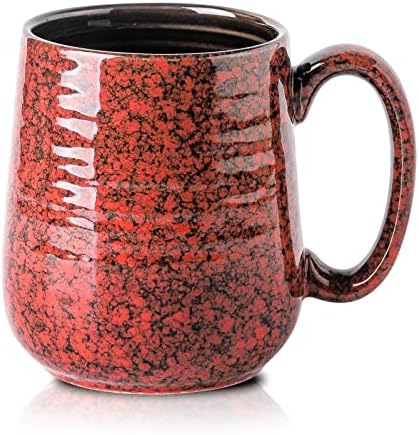 Hasense Large Coffee Mug, Coffee Cup Ceramic for Men and Women, 20 oz Stoneware Mug for Tea Soup Milk as Gifts, Dishwasher and Microwave Safe(Red)