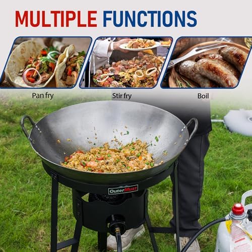 OuterMust Outdoor Cooker With Wok Wok Station