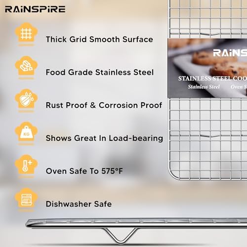 Cooling Racks for Cooking and Baking True 304 Stainless Steel 10"x15" 1Pcs