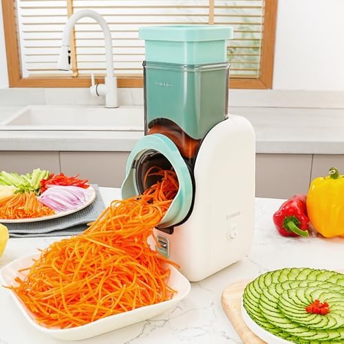 Electric Rotary Automatic Cheese Grater Slicer 6 Stainless Steel Blades