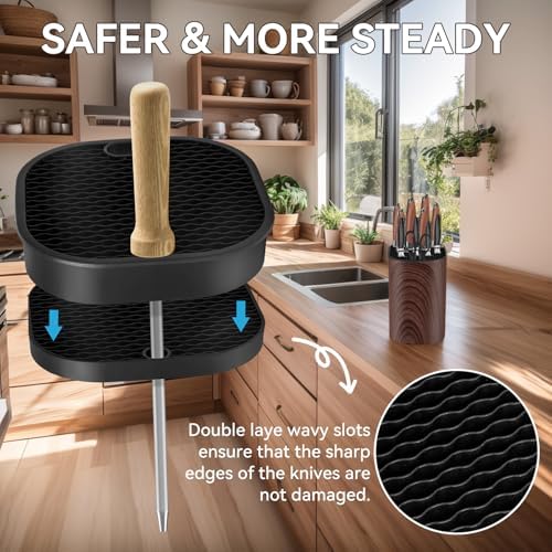 Ninonly Knife Block Without Knives 2 in 1 Detachable Kitchen Knife Holder