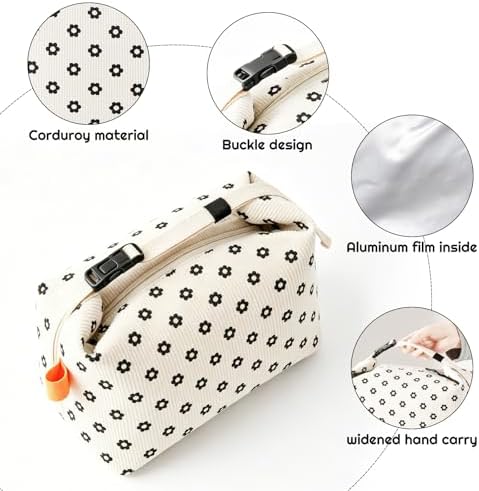 SUOXU Insulated Lunch Bag, Reusable Thermal Lunch Box Tote for Women & Men, Large Capacity Leakproof Cooler Bag for Work, Picnic Travel （Pattern 1）