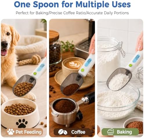 Digital Measuring Spoon Scale Rechargeable, 0.1g High Precision Gram Spoon