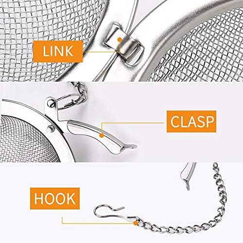 Fu Store 2pcs Stainless Steel Mesh Tea Ball 2.1 Inch Tea Strainers